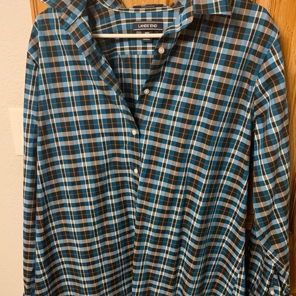 Land’s End Plaid Button-Down Shirt - Picture 1 of 1